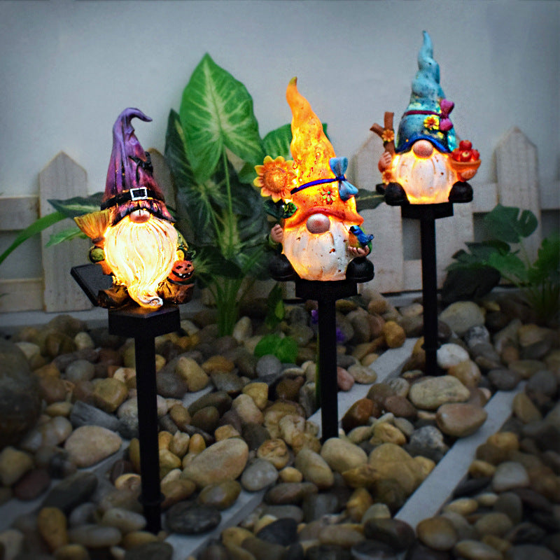 Solar Energy Cartoon Resin Ground Fine Outdoor Yard Lamp Garden Decoration