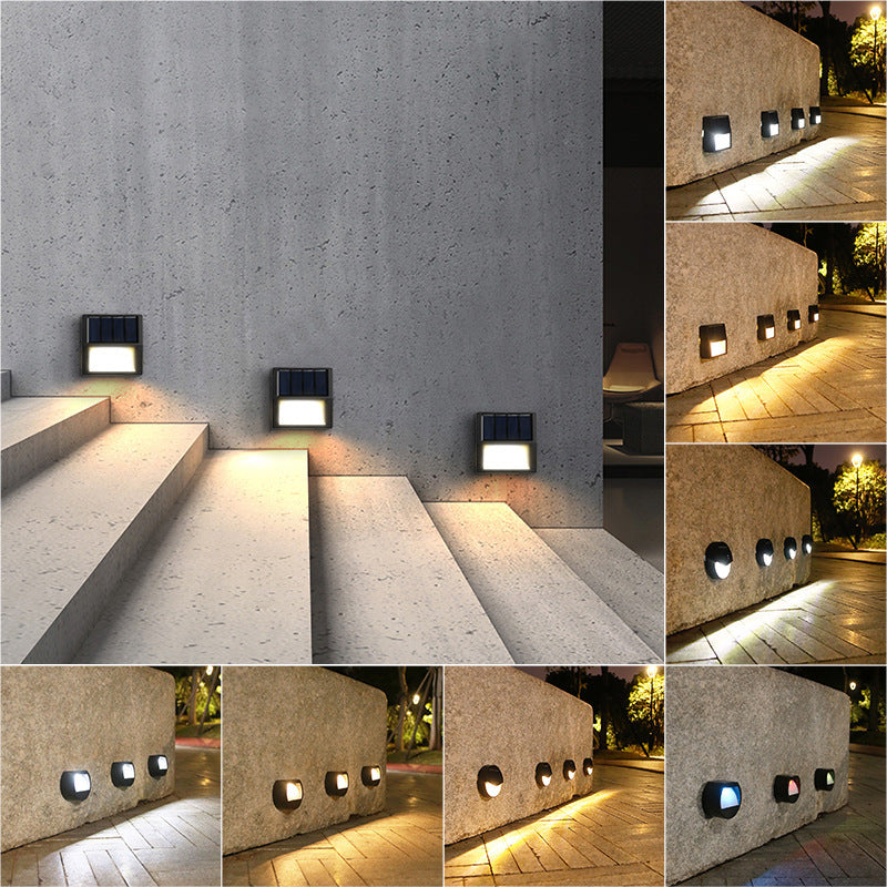 Solar Outdoor Stair Wall Lamp Step Light