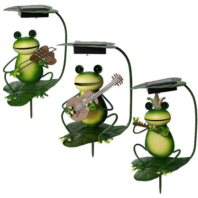 Solar Lamp Outdoor Lawn Lamp Lawn Lamp Ground Plug Lamp Frog Garden Decoration Lamp