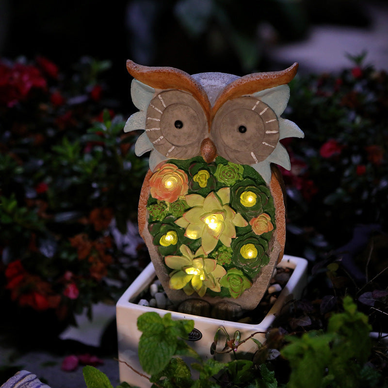 Outdoor Solar Tortoise Snail Owl Animal Light