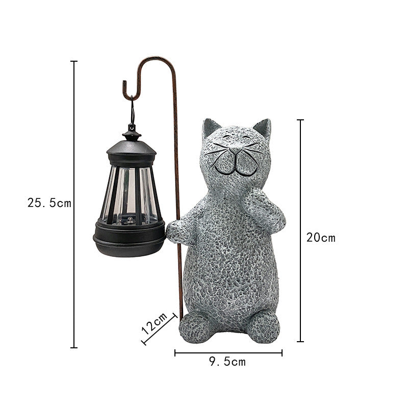 Solar Garden Lamp Kitten Crafts Ornaments