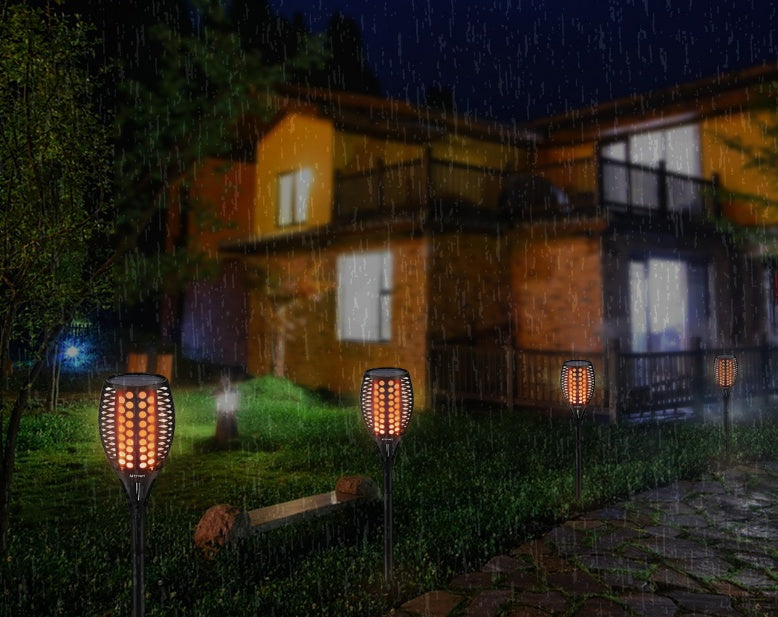 Solar lantern courtyard flame torch torch flame flare light outdoor waterproof 96LED landscape lawn lamp