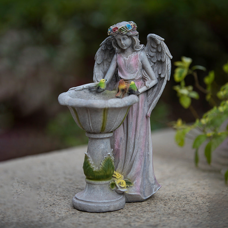 Solar Glowing Angel Garden Resin Crafts