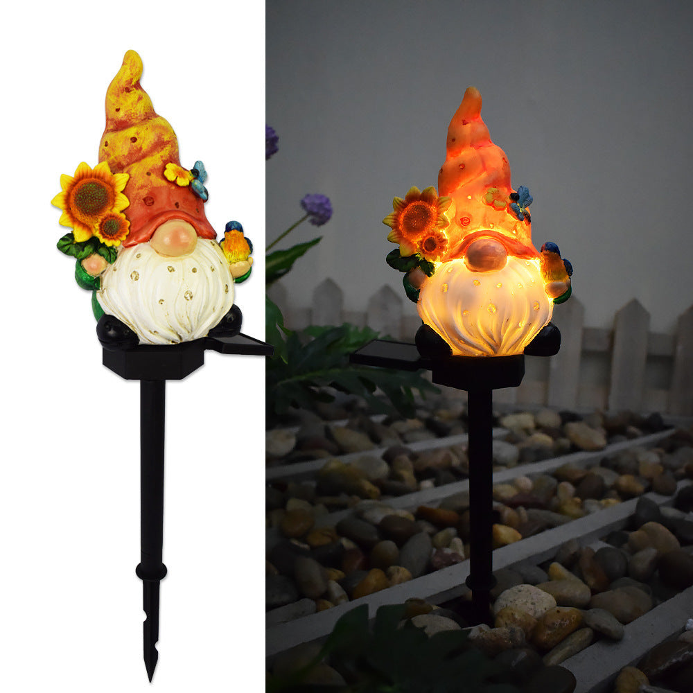 Solar Energy Cartoon Resin Ground Fine Outdoor Yard Lamp Garden Decoration