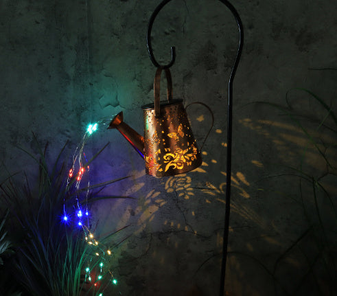 Solar Kettle Lamp Butterfly Pattern Iron Lamp