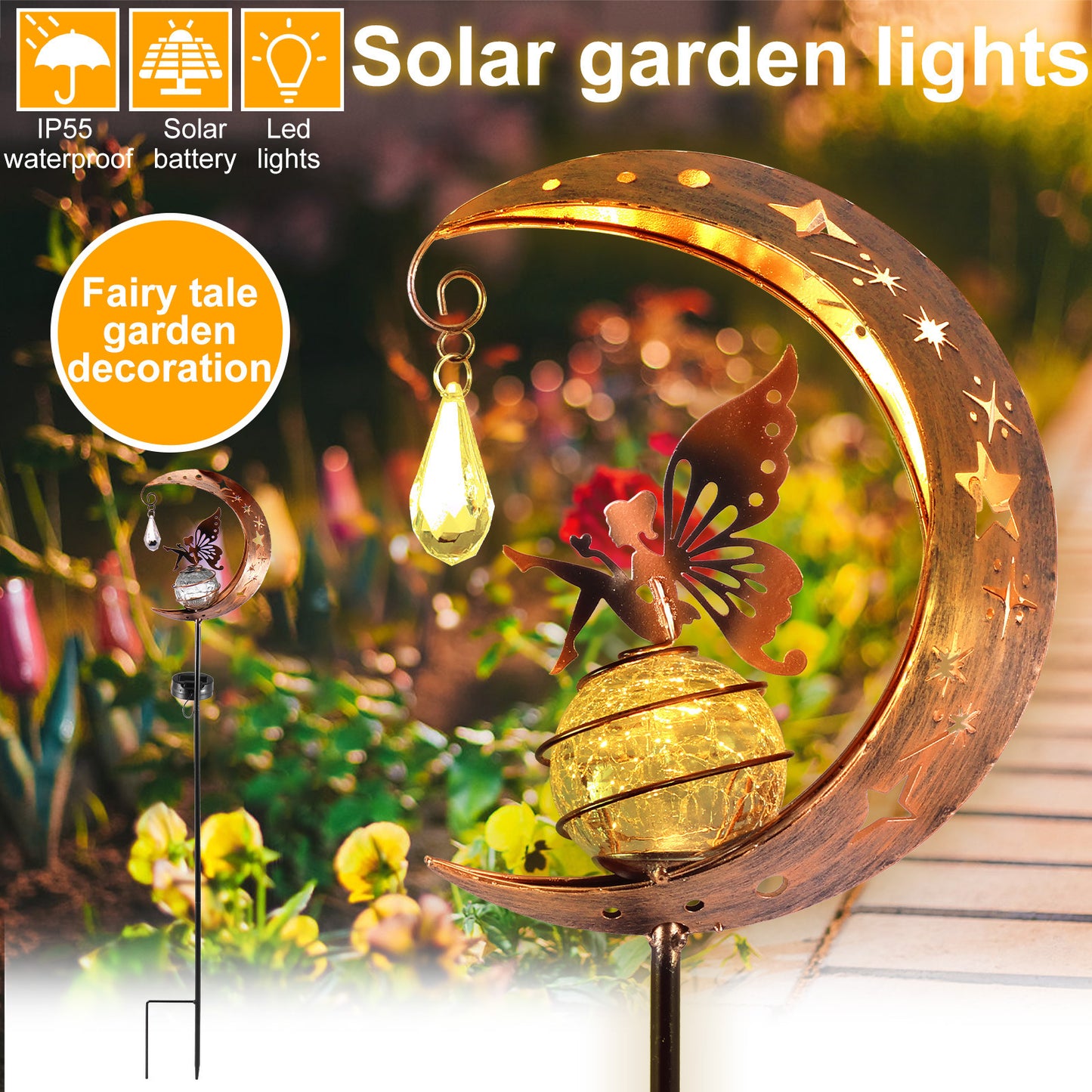 Solar FARCENT Ground Lamp Iron Outdoor