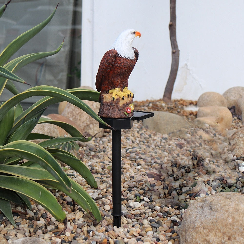 Solar Resin Eagle Lawn Lamp Outdoor Garden Villa Decoration Landscape Lamp