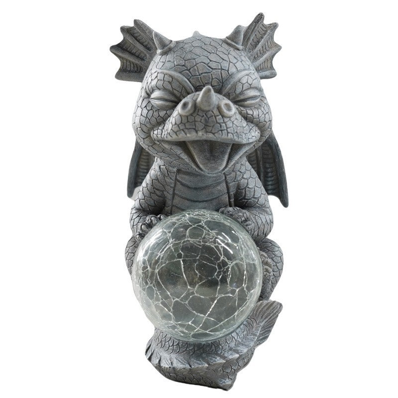 Wings Dragon Holding Light Solar Light-emitting Courtyard Outdoor Decoration